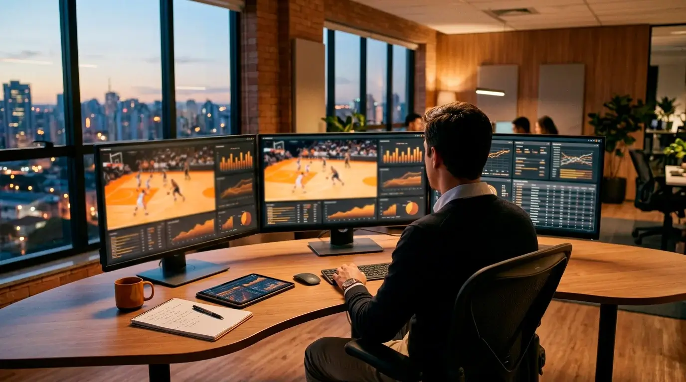Dimensão do mercado global de apostas em basquetebol com dados da NBA